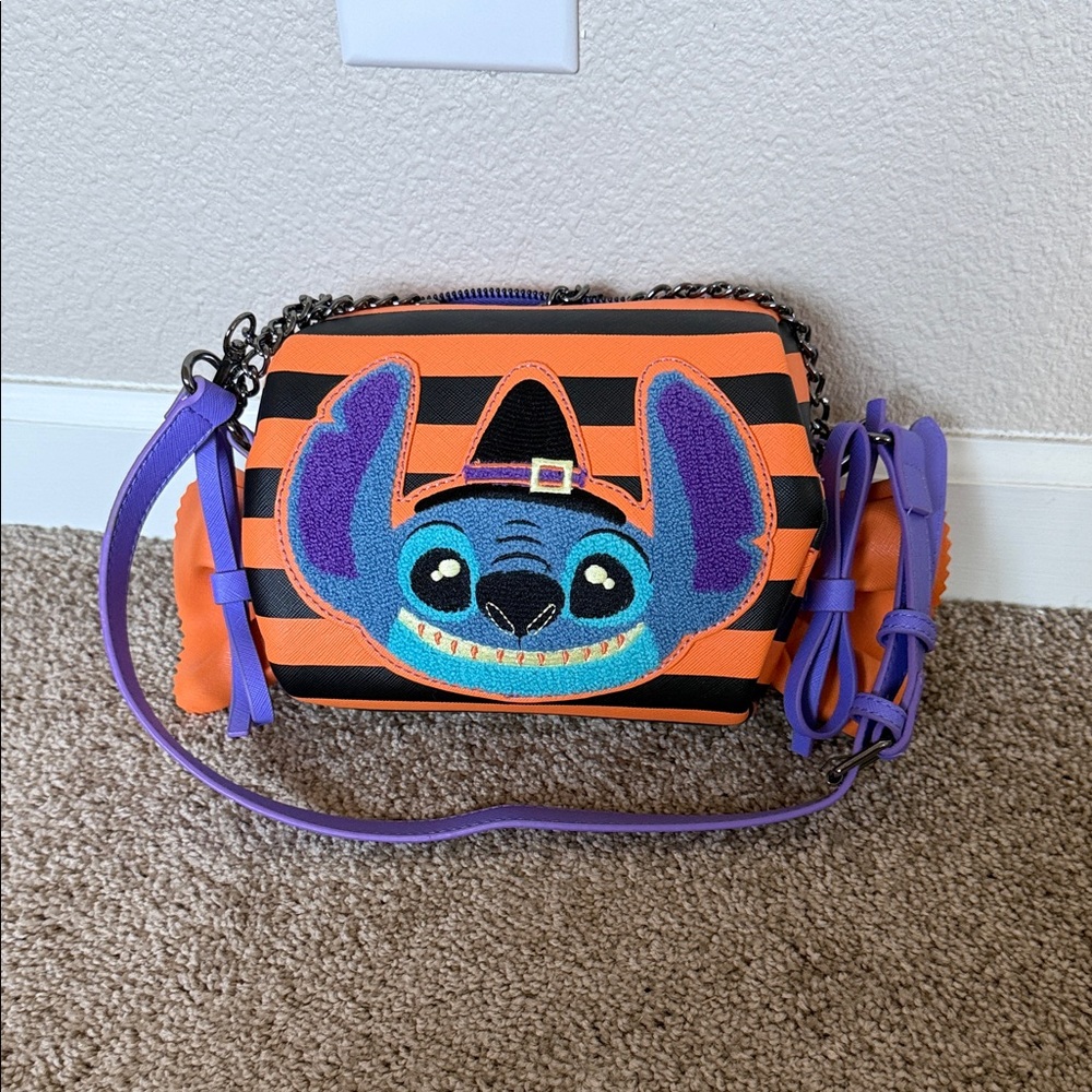 Loungefly Orange and Black Stitch Bag
